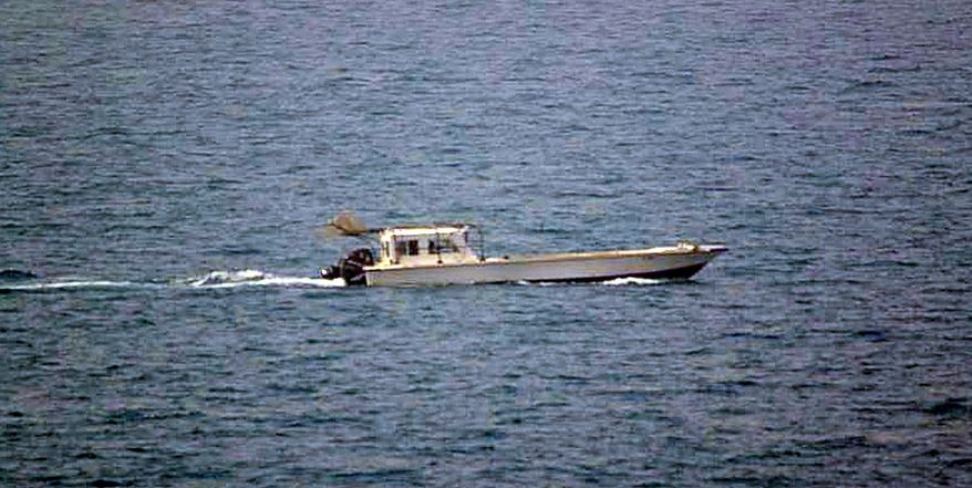 A photo provided by the U.S. Navy shows a small vessel that was fired upon by the U.S. Navy off Dubai's coast on Monday, July 16, 2012. (AP Photo/U.S. Navy)