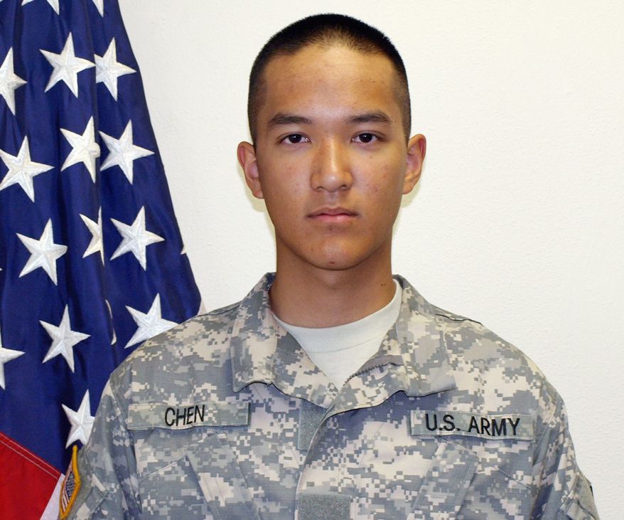 Army Pvt. Danny Chen, 19, allegedly was hazed by eight fellow soldiers to the point that he committed suicide in October 2011. (U.S. Army via Associated Press)