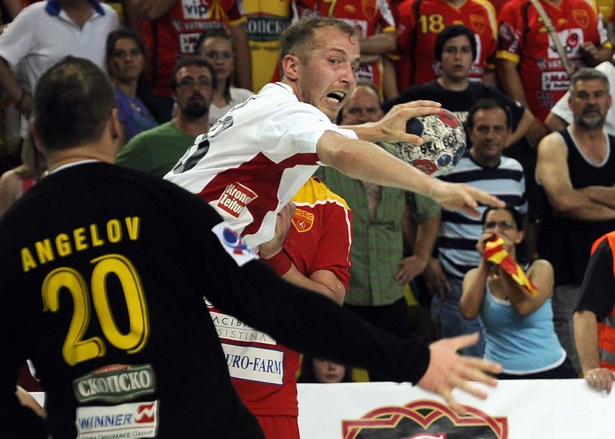 Austria (white shirt) and Macedonia squared off in this qualifying match for the 2013 men’s world championship, but the birthplace of team handball is Denmark, which is credited with founding the sport in 1906. The Danes are the two-time defending men’s European champions. (Associated Press)