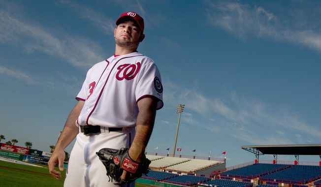 ANDREW HARNIK/THE WASHINGTON TIMES
Nationals reliever Henry Rodriguez has walked six of the 24 batters he’s faced in July.