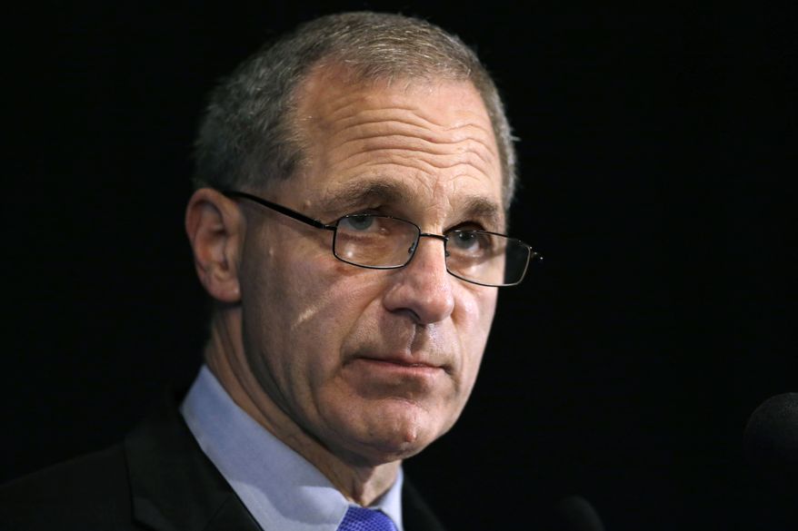 Former FBI director Louis Freeh speaks about the Freeh Report during a news conference, Thursday, July 12, 2012, in Philadelphia. Freeh says the most "saddening and sobering" finding from his group's report into the Jerry Sandusky child sex scandal is Penn State senior leaders' "total disregard" for the safety and welfare of the ex-coach's child victims. (AP Photo/Matt Rourke)