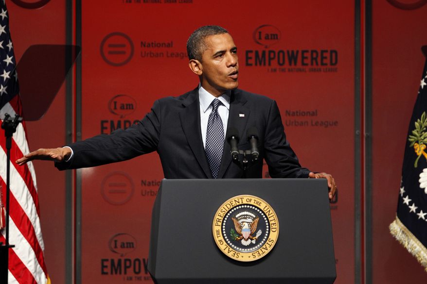 **FILE** President Obama address the National Urban League Conference in New Orleans on July 25, 2012. (Associated Press)