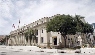 The David W. Dyer courthouse, a federal vacant building is shown in Miami, Monday, Aug. 6, 2012. The House Transportation and Infrastructure Committee is conducting an ongoing investigation to stop the federal government from wasting billions of dollars of taxpayer&#39;s money by sitting on its assets and mismanaging valuable federal-owned properties. (AP Photo/Alan Diaz)