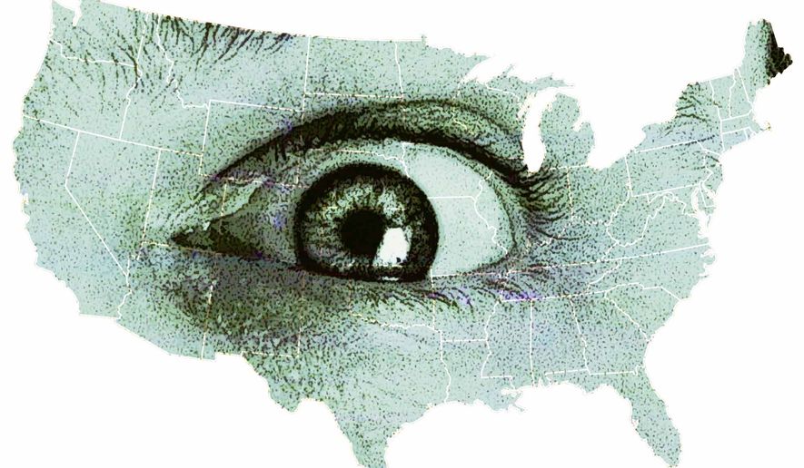 Illustration: Big Brother&#x27;s Eye (Greg Groesch/The Washington Times)