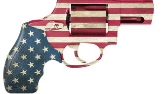 Illustration Flag Gun by Linas Garsys for The Washington Times