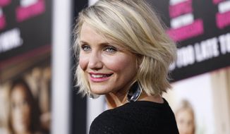 Actress Cameron Diaz attends the Los Angeles premiere of her film &quot;What to Expect When You&#x27;re Expecting&quot; on Monday, May 14, 2012. (AP Photo/Danny Moloshok)

