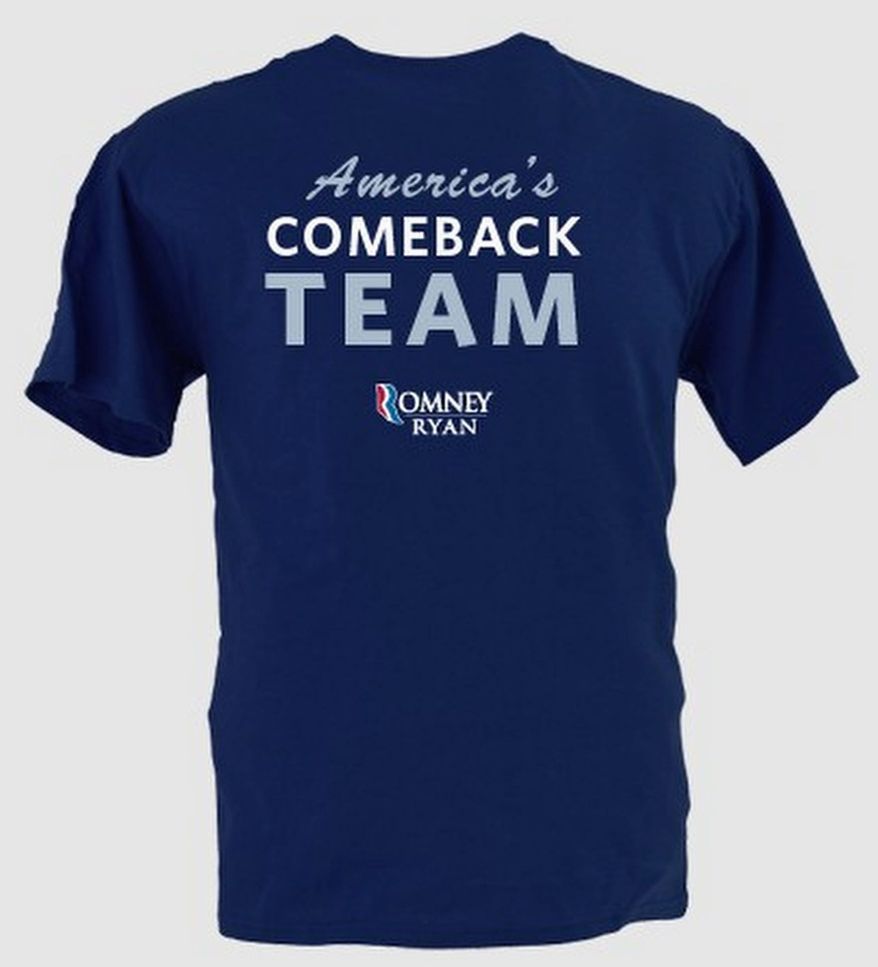 The Mitt Romney-Paul Ryan campaign has already branded itself as “America’s Comeback Team.” (Romney for President, Inc.)