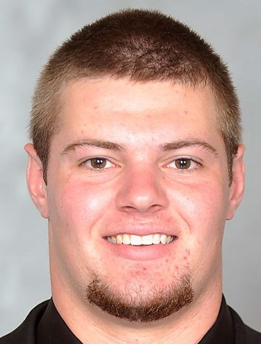 Maryland left tackle Nick Klemm has a starting job after last year's starting tackles transferred. (Maryland Athletics)