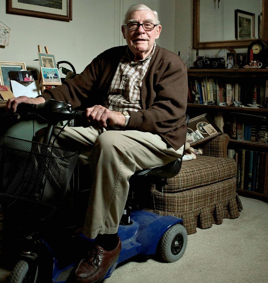 William Miller, 88, relaxes at his home in La Habra, Calif., in 2008. Mr. Miller is among 1,800 people spread across 25 states who lost roughly $190 million in a scam that took money from new investors to pay off people who had pumped in cash earlier. Unbeknownst to Mr. Miller and other investors, most of whom were senior citizens, their money was being used to support a Ponzi scheme. (Associated Press)