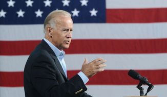 Vice President Joseph R. Biden speaks at the Institute for Advanced Research and Learning in Danville, Va., on Tuesday, Aug. 14, 2012. (AP Photo/The Register &amp; Bee, Steven Mantilla)