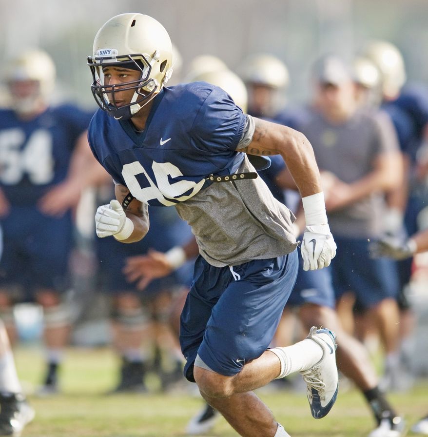 Wideout Brandon Turner, with 14 career starts, is considered to be an integral piece in Navy’s offense this season. He was one of three Midshipmen suspended for the first 2½ weeks of practice for failing his physical readiness test. (The Washington Times)