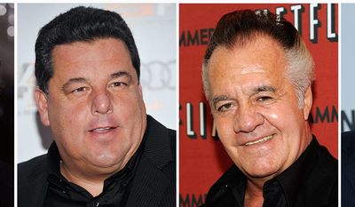 Actors from “The Sopranos” (from left) Michael Imperioli, Steve Schirripa, Tony Sirico and Vincent Curatola will reunite in a Nickelodeon children’s movie, “Nicky Deuce.” The movie, set to premiere next year, is in production in Montreal. (Associated Press)