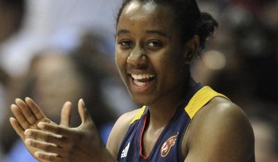 Mystics guard Shannon Bobbitt, shown with the Fever, is averaging 7.7 assists per 40 minutes and is sixth in assist-to-turnover ratio (2.1). (Associated Press)