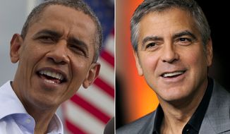 President Obama (left) calls actor George Clooney a good friend whom he got to know during Mr. Clooney&#39;s work on Sudan. (Associated Press)
