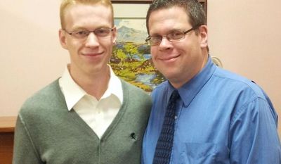 Jake Wagner, 19, is an avid Republican, and his father, Peter, a lifelong Democrat. It’s more unusual for the children of liberals to become conservatives than the other way around. (Photograph provided by Peter Wagner via Associated Press)