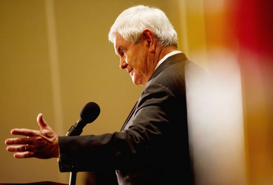 “I think one of the great failures of Republicans is we tell the truth less effectively than Democrats lie,” Newt Gingrich tells attendees at one of his forums called “Newt University” at the Republican National Convention in Tampa, Fla. (Andrew Harnik/The Washington Times)