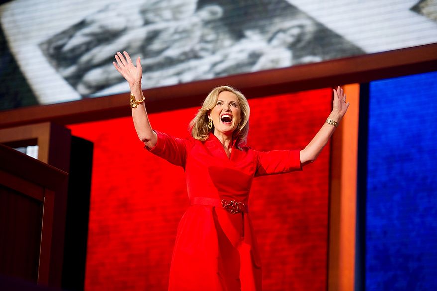 Ann Romney waves to the crowd after giving a speech at the Republican National Convention, Tampa, Fla., Tuesday, August 28, 2012. (Andrew Harnik/The Washington Times)