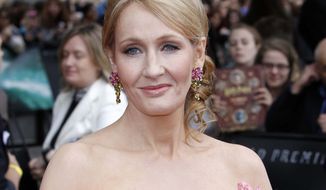 British author J.K. Rowling attends the world premiere of &quot;Harry Potter and the Deathly Hallows: Part 2&quot; in London in July 2011. (AP Photo)