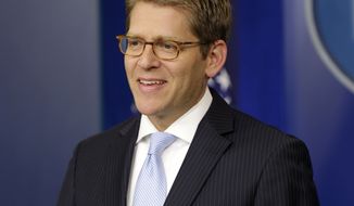 White House spokesman Jay Carney speaks Aug. 30, 2012, during his daily news briefing at the White House in Washington. (Associated Press)