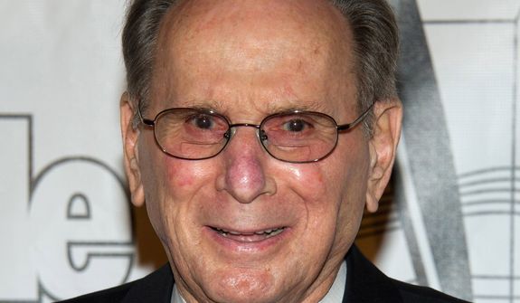 Lyricist Hal David arrives at the 42nd annual Songwriters Hall of Fame Awards in New York in June 2011. (Associated Press)