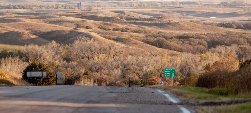 The Sandhills, near Mills, Neb., is an environmentally sensitive area. TransCanada hopes to build the Keystone XL pipeline through the area to transport crude from Canada to the Gulf Coast. The company said Wednesday it has revised the route. (Associated Press)
