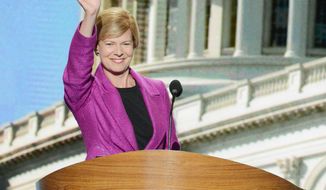 Rep. Tammy Baldwin of Wisconsin is running against former Gov. Tommy Thompson for the U.S. Senate. Their race is important to whether Democrats maintain their majority in the Senate. (Andrew Geraci/The Washington Times)