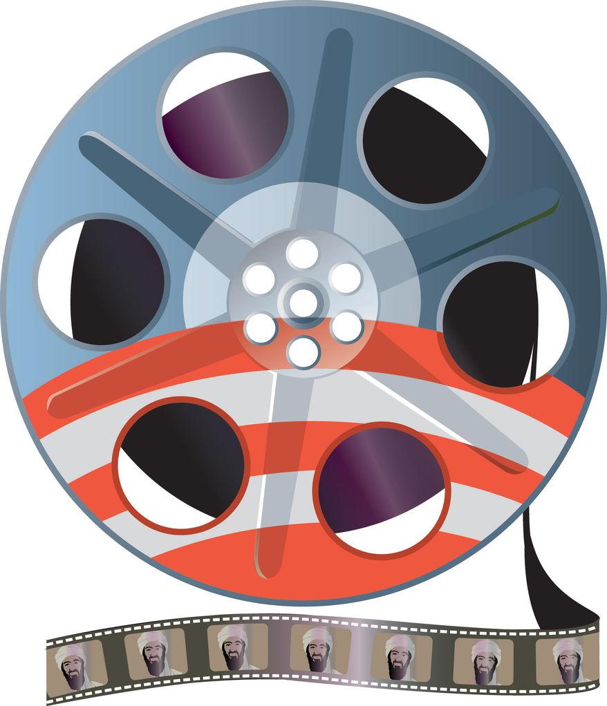 Illustration Osama Raid Film by Linas Garsys for The Washington Times