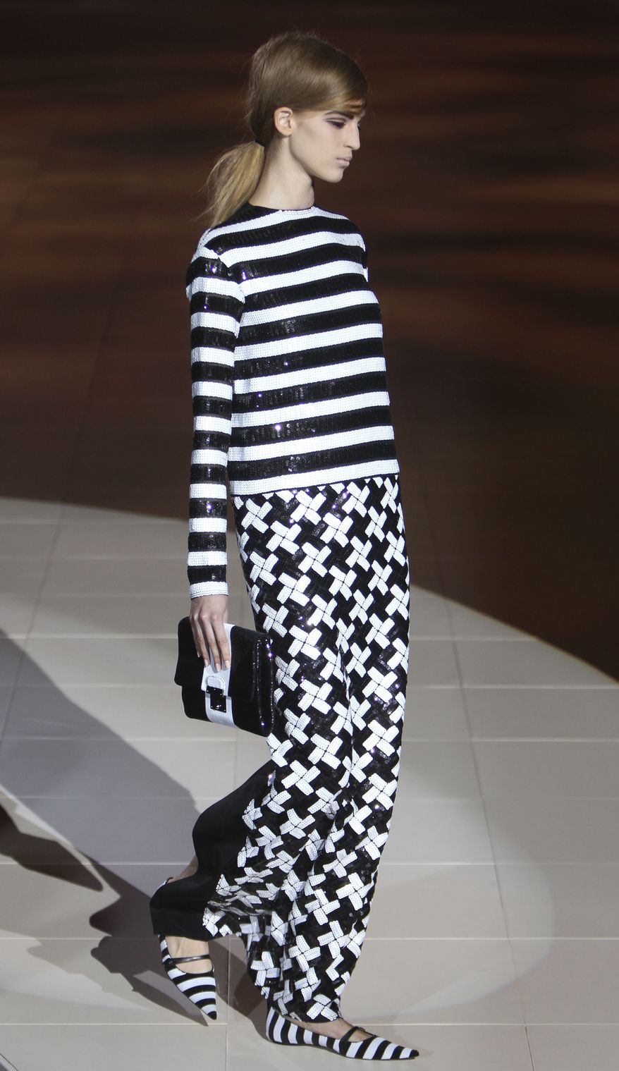 The Marc Jacobs Spring 2013 collection is modeled Sept. 10, 2012, during Fashion Week in New York. (Associated Press)