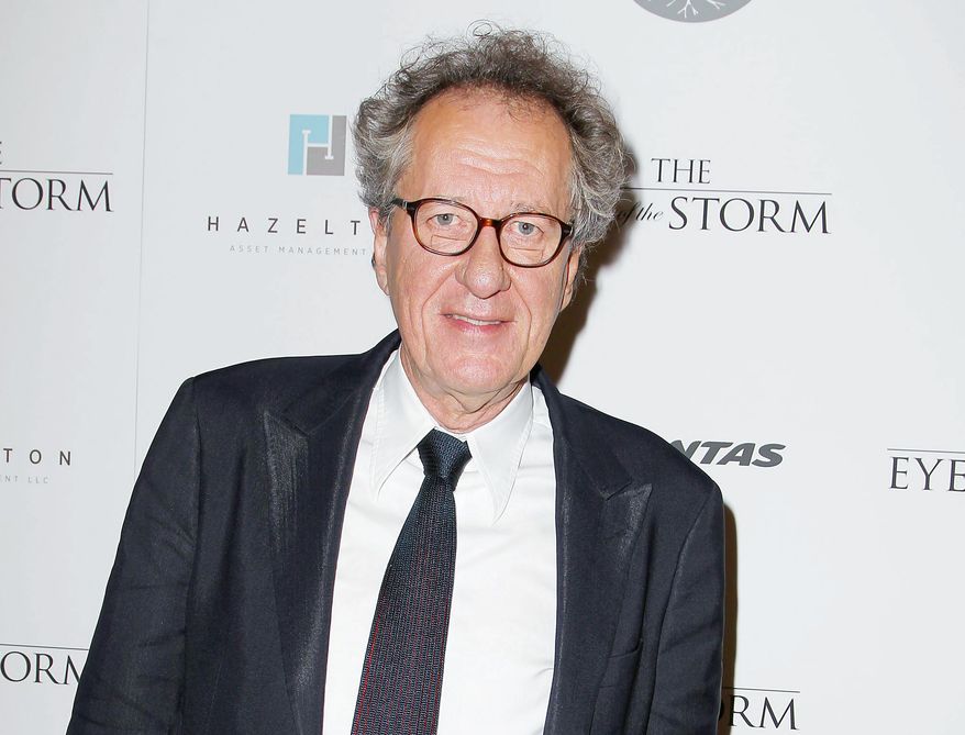 ** FILE ** This Sept. 4, 2012 photo released by Starpix shows actor Geoffrey Rush at the New York premiere of Sycamore Entertainment Group's "The Eye of the Storm" at the Museum of Modern Art. Rush, who played speech therapist Lionel Logue in the Oscar-winning film "The King's Speech" has repeatedly said he first found the script left in brown paper wrapping on his Australia home's doorstep. Now, he says other aspiring filmmakers have followed suit, leaving all manner of projects at his front door in Melbourne since the movie first came out in 2010. (AP Photo/Starpix, Amanda Schwab)