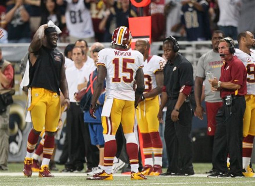 Joshua Morgan after he was penalized for unsportsmanlike conduct. (Associated Press)