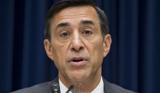 **FILE** House Oversight Committee Chairman Darrell Issa, California Republican, hears Sept. 20, 2012, on Capitol Hill in Washington from Inspector General Michael Horowitz, the Justice Department&#39;s internal watchdog, the day after he issued a report faulting the department for disregard of public safety in &quot;Operation Fast and Furious,&quot; the Bureau of Alcohol, Tobacco, Firearms and Explosives&#39; program that allowed hundreds of guns to reach Mexican drug gangs. (Associated Press)