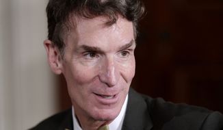 Bill Nye, host of television&#39;s &quot;Bill Nye The Science Guy,&quot; attends a White House science fair on Oct. 18, 2010. (Associated Press) ** FILE **