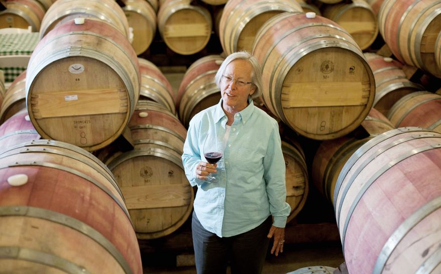 Cathy Corison has been selling wine from her Corison Winery in St. Helena, Calif., since 1978. At the time, she could count on one hand the number of women doing the same kind of work in the cellars of the Napa Valley. Since then, a lot more women have joined the winemaking business. (Associated Press)