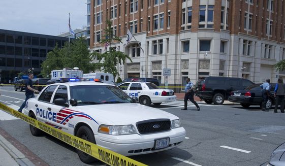 A security guard was shot at the Family Research Council building in Washington on Aug. 15, 2012. Floyd Lee Corkins told authorities that he wanted to kill as many employees as possible after finding the group on the Southern Poverty Law Center&#39;s &quot;hate map.&quot;(The Washington Times/File)