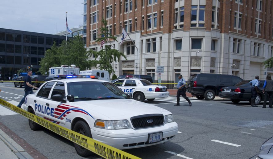 A security guard was shot at the Family Research Council building in Washington on Aug. 15, 2012. Floyd Lee Corkins told authorities that he wanted to kill as many employees as possible after finding the group on the Southern Poverty Law Center&#x27;s &quot;hate map.&quot;(The Washington Times/File)