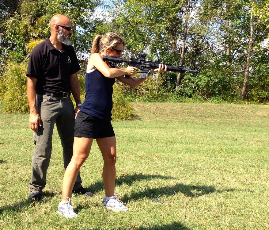 Emily Miller training with Rob Pincus at Wincheter Ammunition