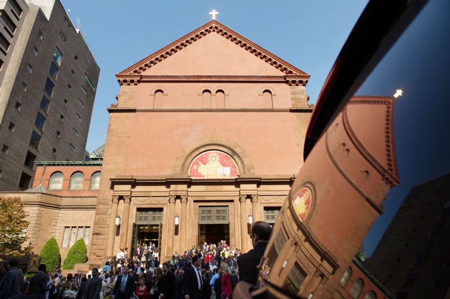 Red Mass ends at Cathedral of St. Matthew the Apostle, Washington, D.C. (Andrew Harnik/The Washington Times)