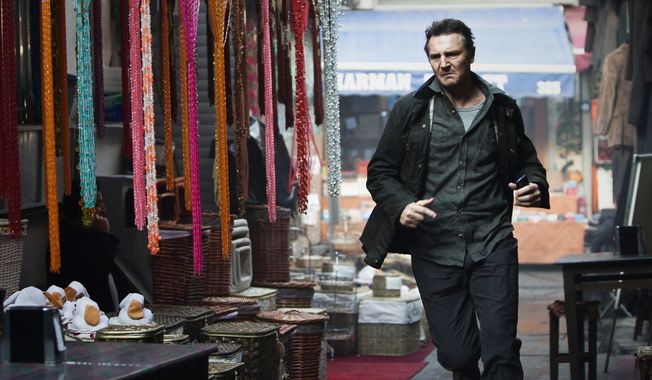 Liam Neeson, who used the unexpected box-office success of “Taken” to establish himself as a B-movie action star, is back in its violent sequel, “Taken 2.” (20th Century Fox)