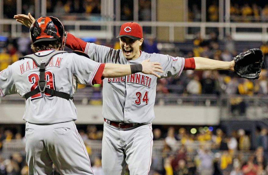 Associated Press
Homer Bailey, who threw a no-hitter two weeks ago, can help Cincinnati move on to the NLCS on Tuesday.