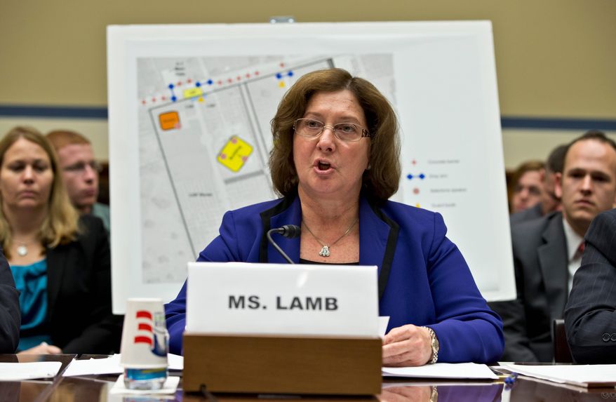 Charlene Lamb, deputy assistant secretary for security, told a House committee Wednesday that “I made the best decisions I could with the information I had,” regarding security at the U.S. diplomatic post in Libya. (The Associated Press)