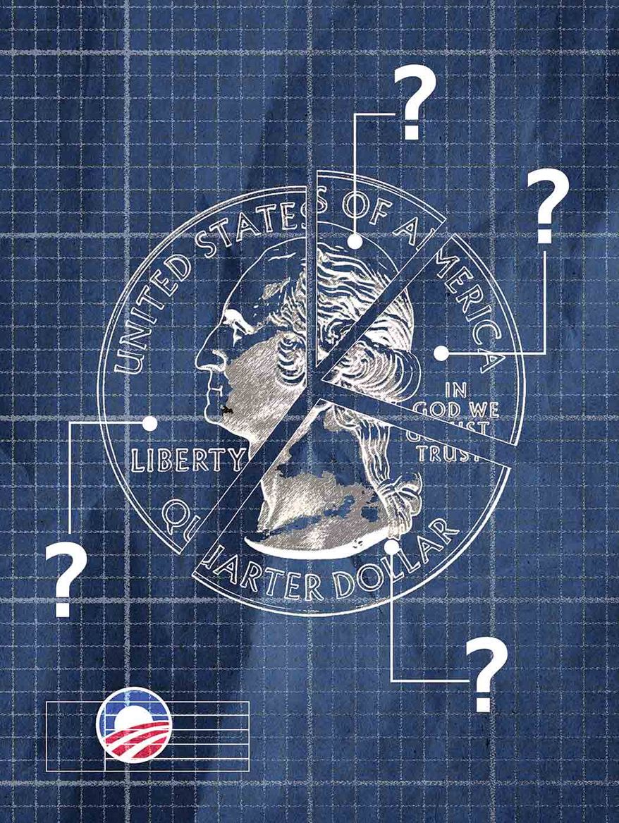 Illustration Budget Blueprint by Greg Groesch for The Washington Times