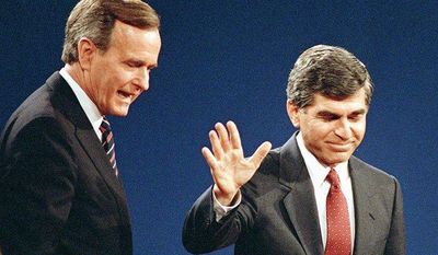Then-Sen. Lloyd Bentsen (left) hit Vice President Dan Quayle with a memorable “zinger” in their 1988 debate. (Associated Press)