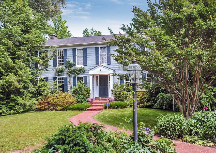 The home at 900 Clifton Drive in Alexandria is on the market for $1,497,000. The five-bedroom home, built in 1976, was built on land that George Washington once owned.