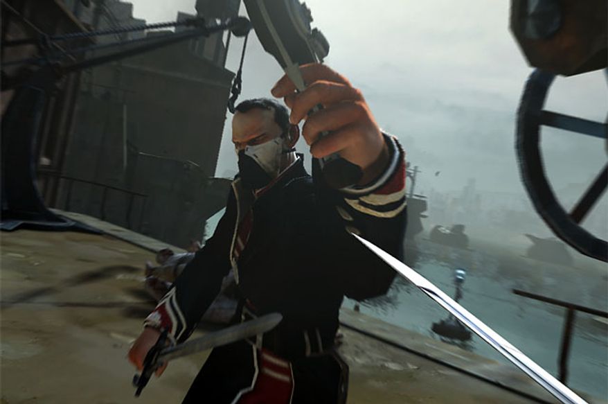 Fight with a sword and pistol in the video game Dishonored.