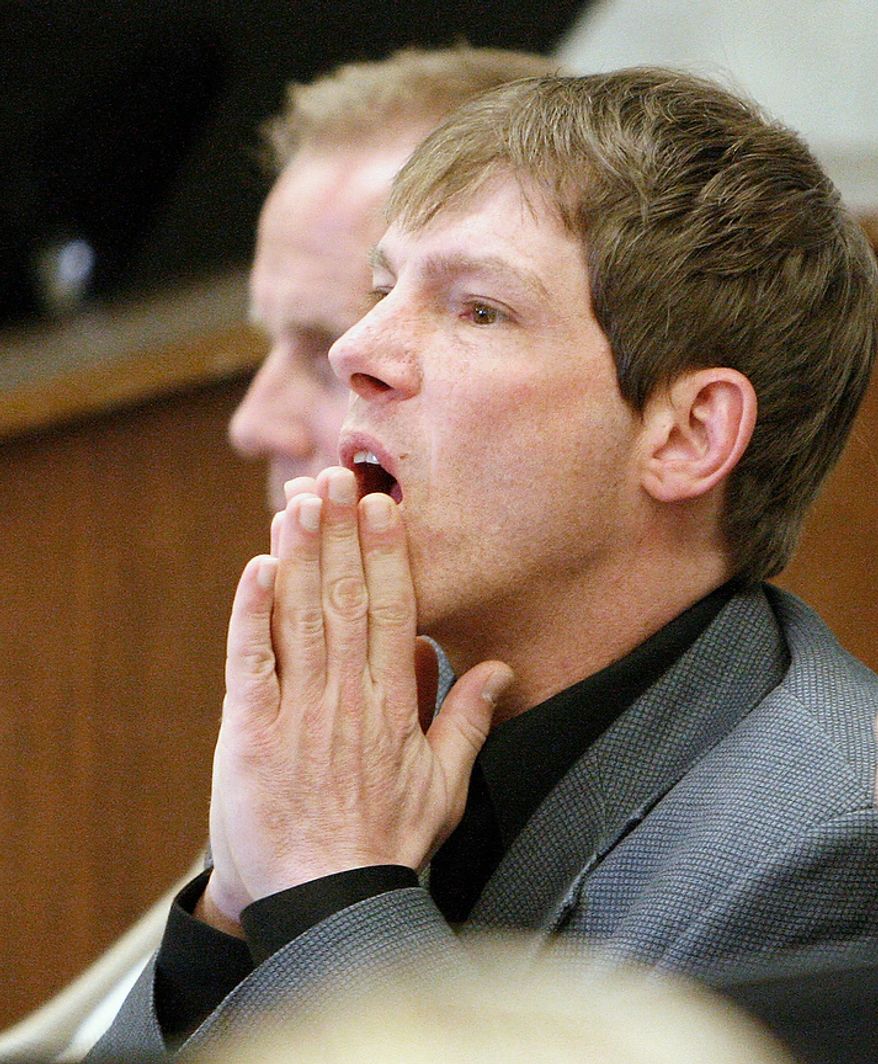**FILE** Plaintiff Kerry Lewis reacts April 13, 2010, after the verdict in Portland, Ore., where a jury found the Boy Scouts of America negligent for repeated sexual abuse by an assistant Scoutmaster in the 1980s. (Associated Press)