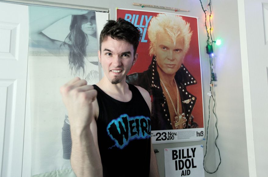 Michael Henrichsen created a website and enlisted friends and celebrities in a two-year effort to persuade Billy Idol to perform a concert for his birthday. (Associated Press)