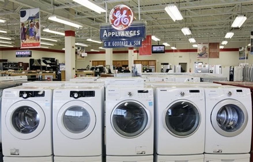Appliances are displayed Oct. 25, 2012, at Orville's Home Appliances store in Amherst, N.Y. (Associated Press)