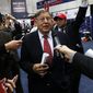 Former New Hampshire Gov. John Sununu speaks to reporters in the spin room on behalf of Mitt Romney after the second presidential debate at Hofstra University in Hempstead, N.Y., on Oct. 16, 2012. (Associated Press) ** FILE **