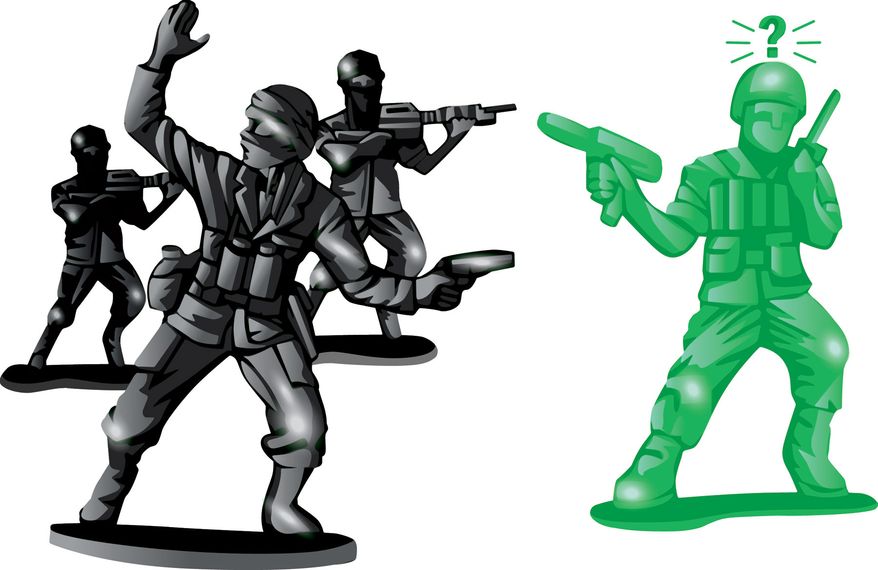 Illustration Army Men by Linas Garsys for The Washington Times