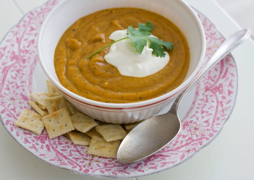 With roasted vegetable soup, the recipe can be adapted to include whatever you have in the vegetable crisper. (Associated Press)